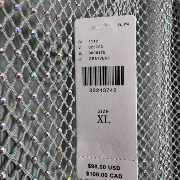 Sunday in Brooklyn rhinestone mesh tank - Picture 3 of 7